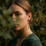 Five-stone pink drop earrings by Mirabelle